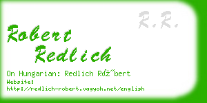 robert redlich business card